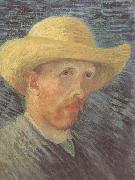 Vincent Van Gogh Self-Portrait wtih Straw Hat (nn04) oil painting